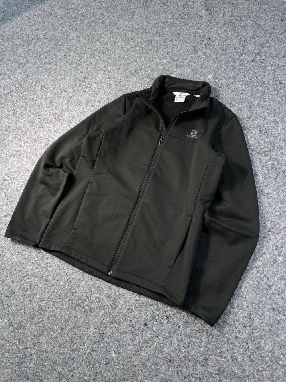 Women's Salomon Acti Therm Jacket Salmon Size M Full-Zip  Black Jacket